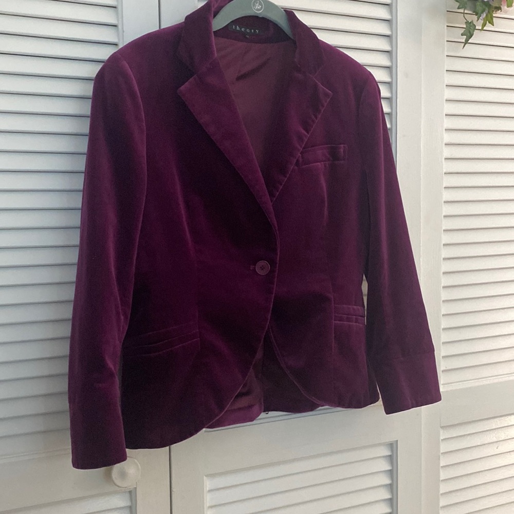 Theory  Purple Velvet  Blazer